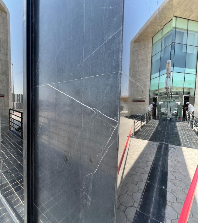 Second view of the UAE marble façade