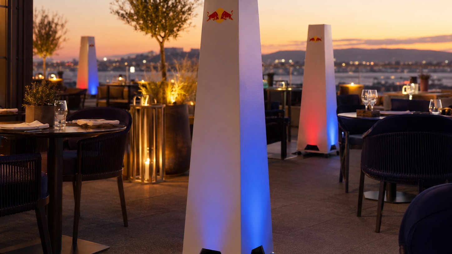 PURE-LIQUID-HEAT-Pyramidenheizung als Outdoor-Entwicklungsdemonstrator